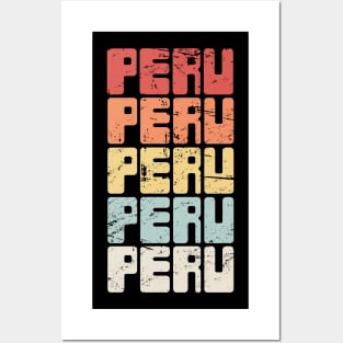 Vintage Peruvian PERU Text Posters and Art